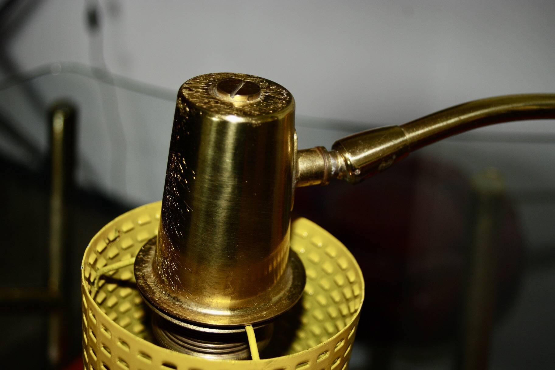 Vintage adjustable wall light in steel and brass germany 1960