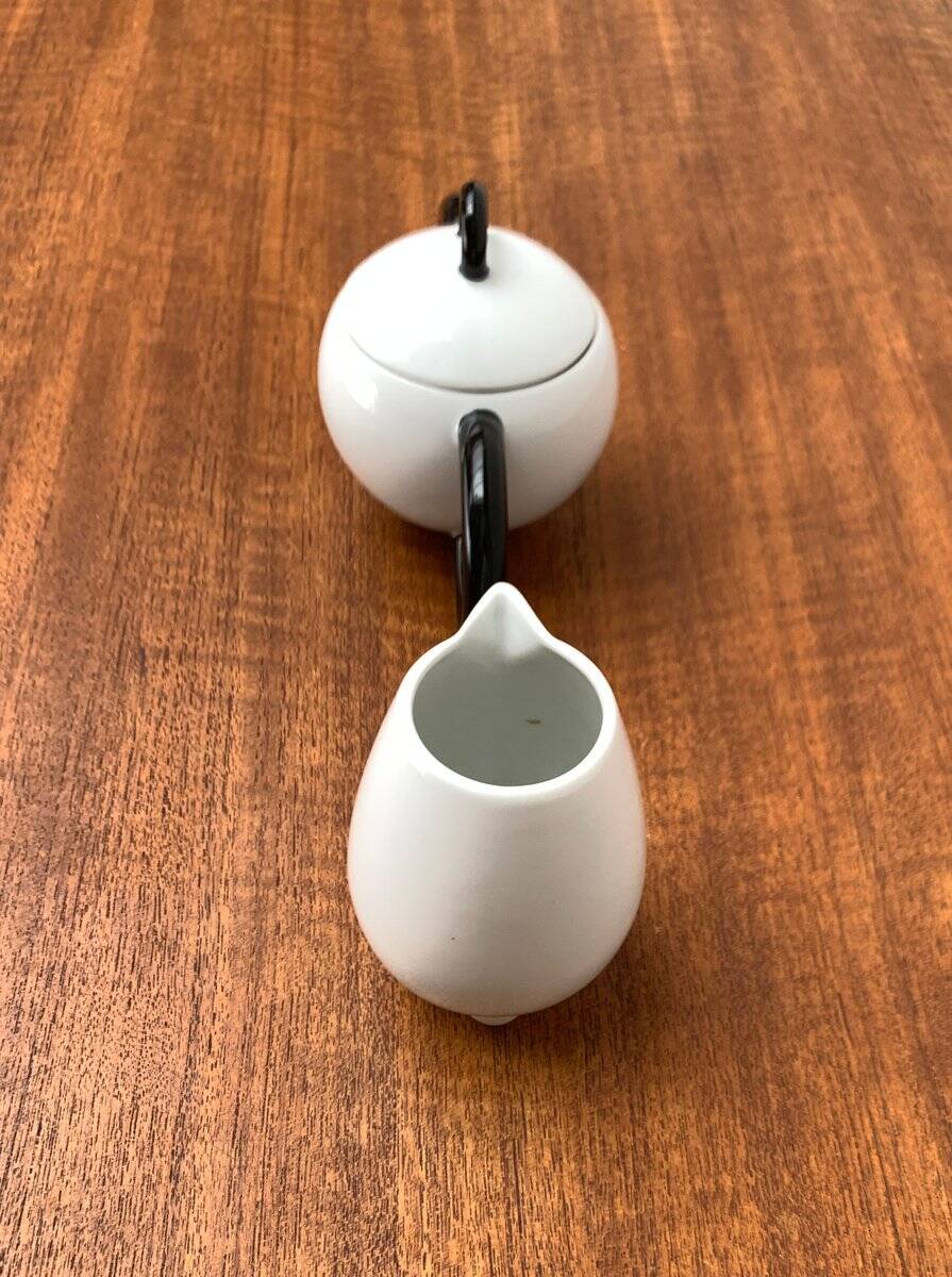 Pot à sucre et tasse à lait de la série Fantasia postmoderne allemande vintage par Matteo Thun pour Arzberg, années 1980, ensemble de 2
