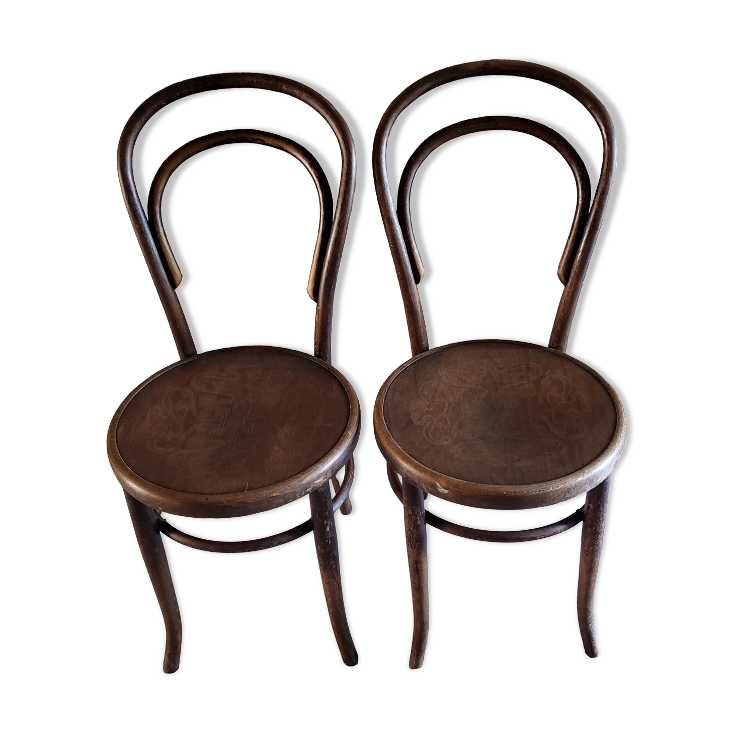 Duo de chaises bois courbé Fischel