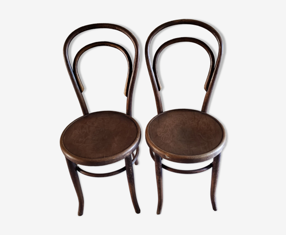 Duo de chaises bois courbé Fischel