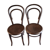 Duo de chaises bois courbé Fischel
