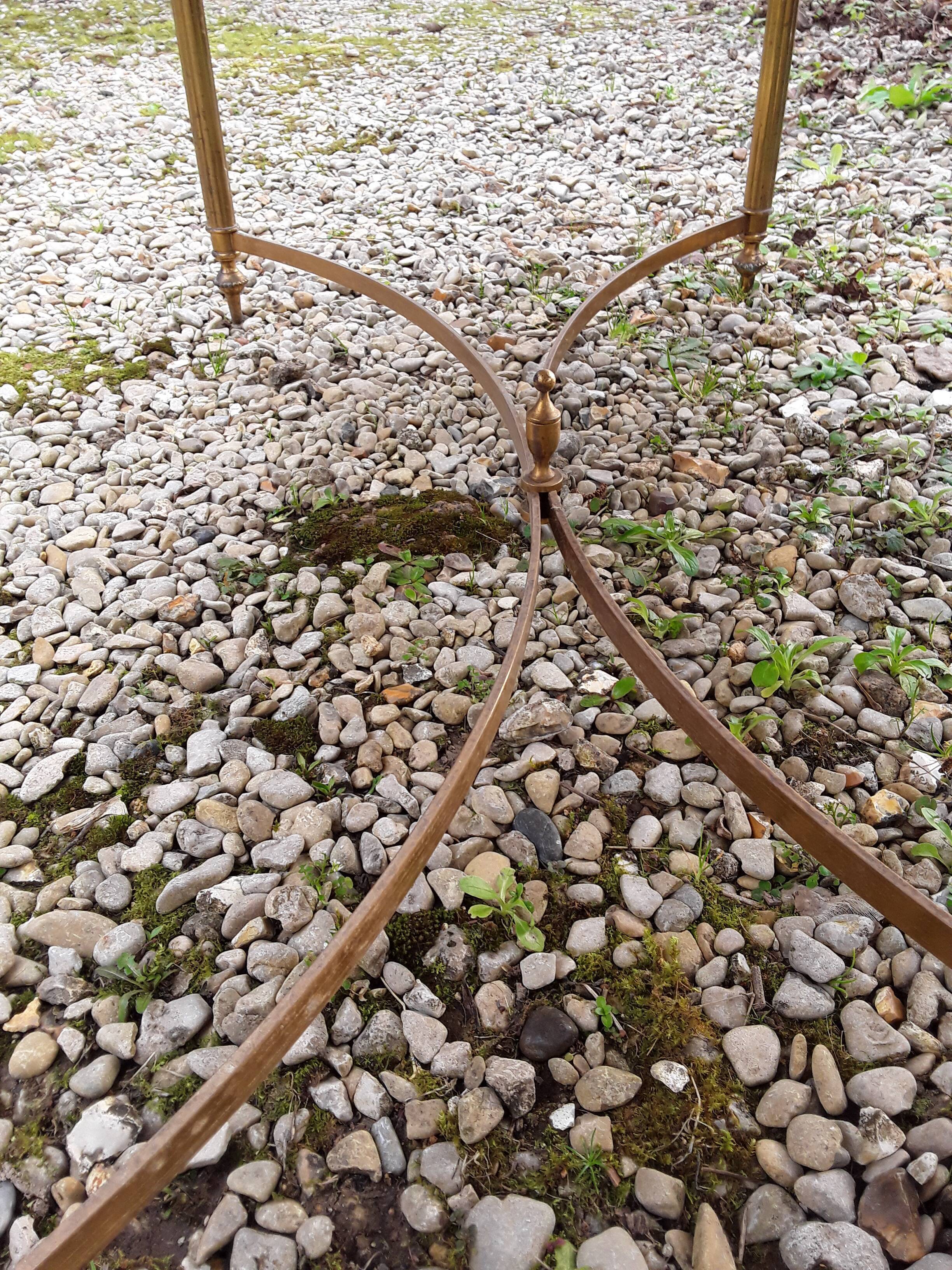 Marble coffee table and gilded brass