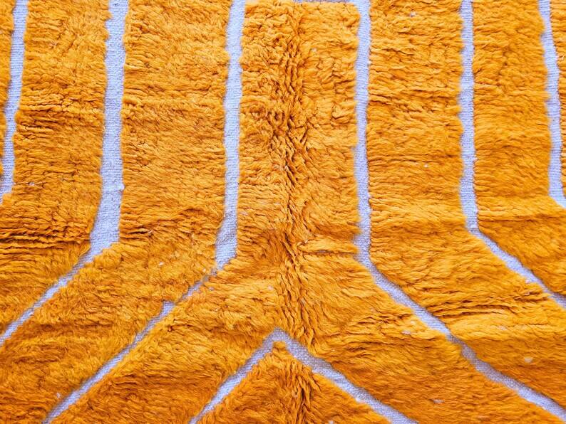 Handmade orange rug 200cm x 300cm