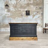 Solid wood box counter.