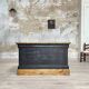 Solid wood box counter.