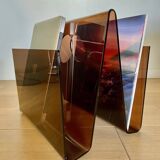 Porte-revues/vinyles plexiglas fumé