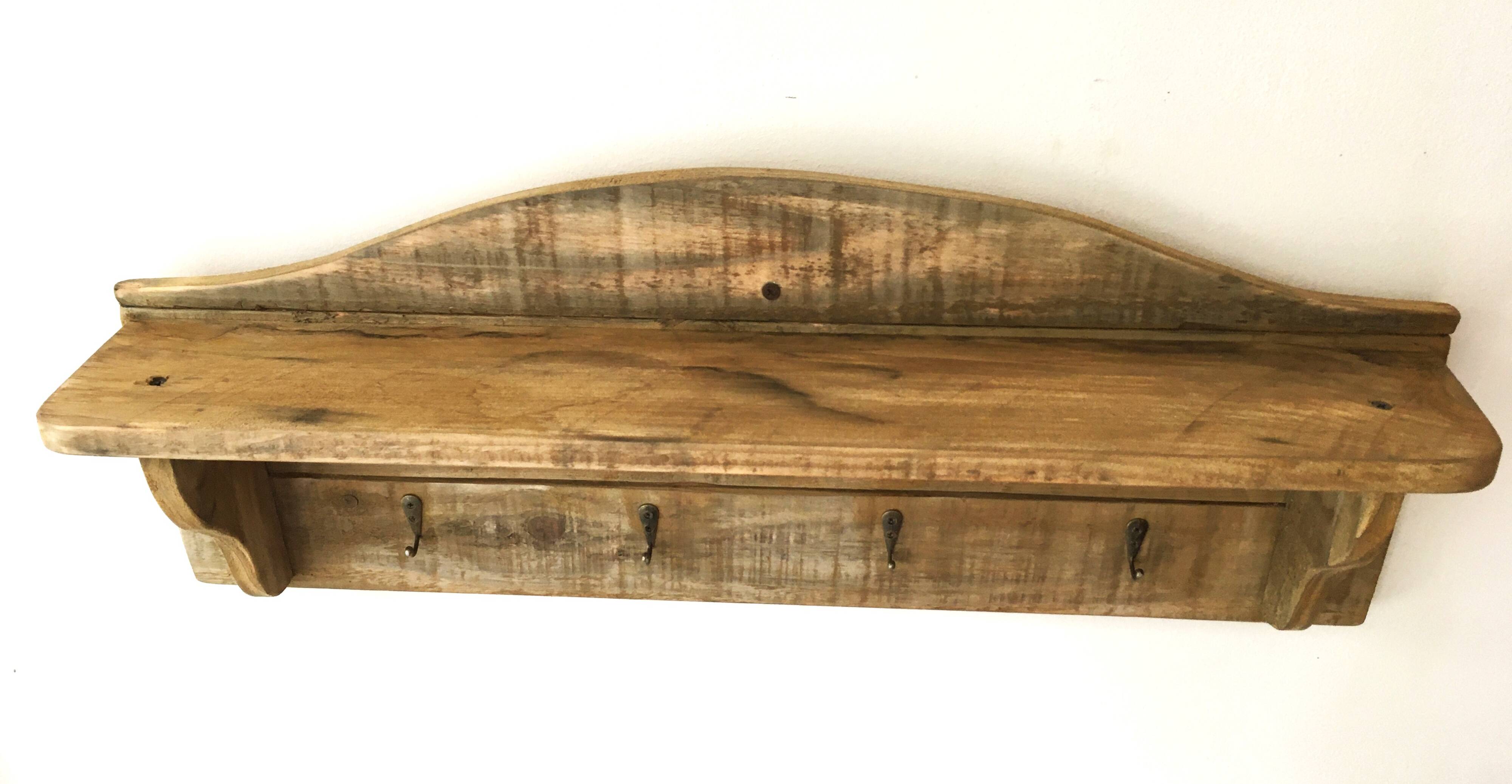 kitchen wall shelf with hooks
