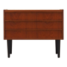 Teak chest of drawers, Danish design, 1970s, manufacture: Denmark