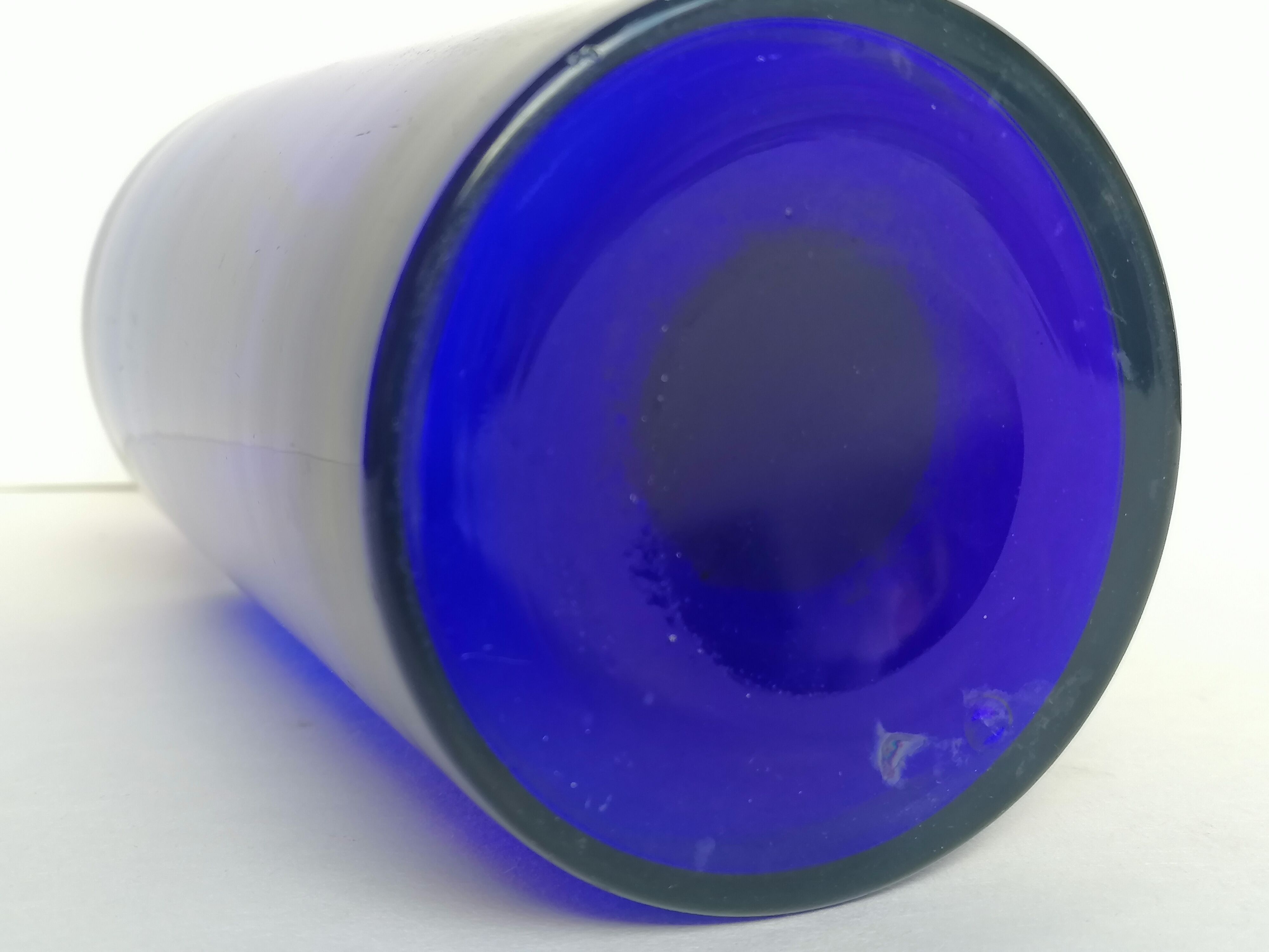 Blue glass bottle