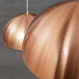 Pair of Danish copper hanging lamp