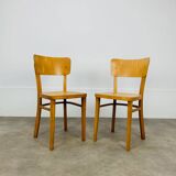Pair of Thonet bistro chairs, wood, 1960s
