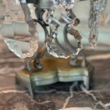 Pair of bronze and cut crystal girandoles circa 1900