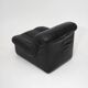 Modular black leather armchairs, 1970s