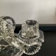 Art deco chandelier in molded glass