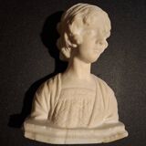 Female bust in stone
