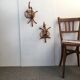 Pair of 60s rattan wall light