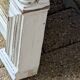 Shabby chic white patinated trumeau mirror – bevelled mirror