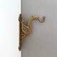 Vintage coat hook, brass wall hook dragon head