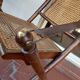 Set of 4 folding chairs old colonial style