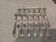 12 silver-plated oyster forks, SFAM silversmith, art deco printania