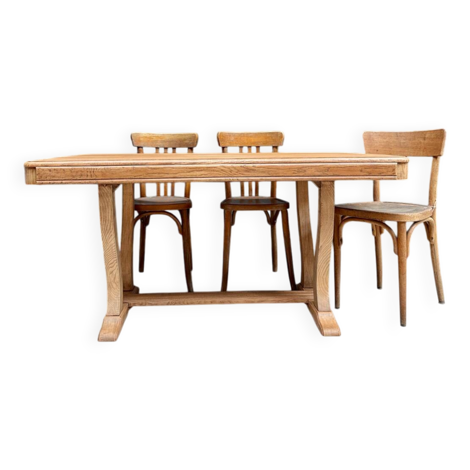 Art Deco extendable oak table (renovated)