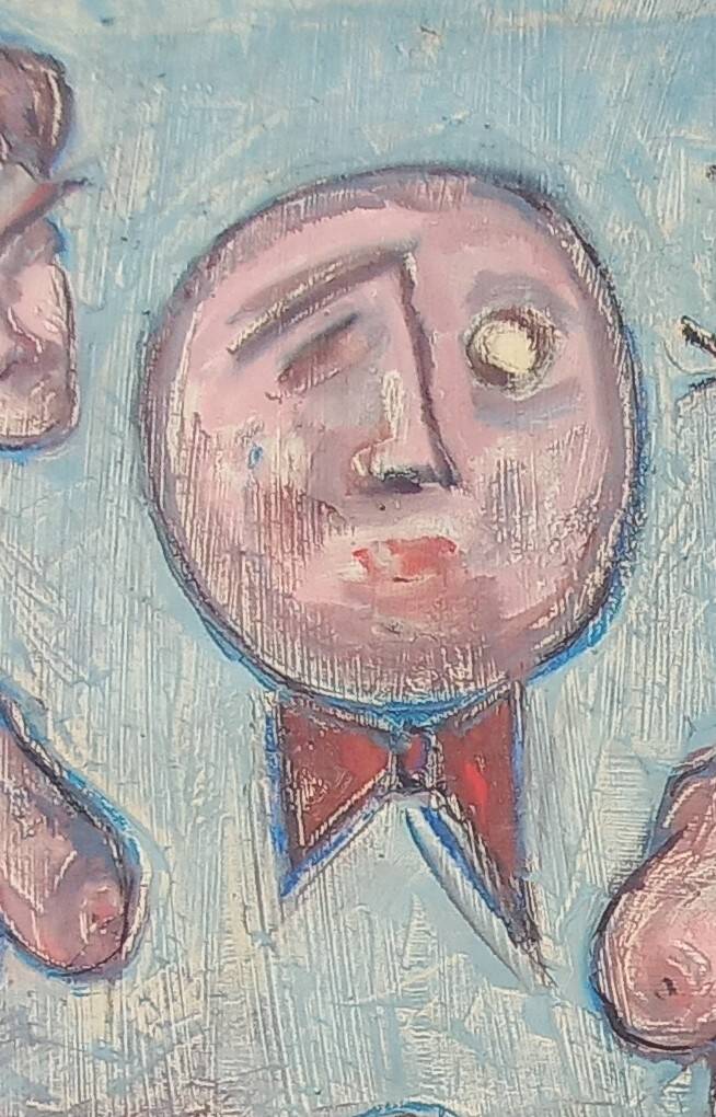 Figures nues de peinture à l’huile surréaliste