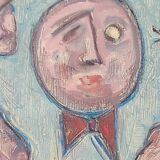 Figures nues de peinture à l’huile surréaliste