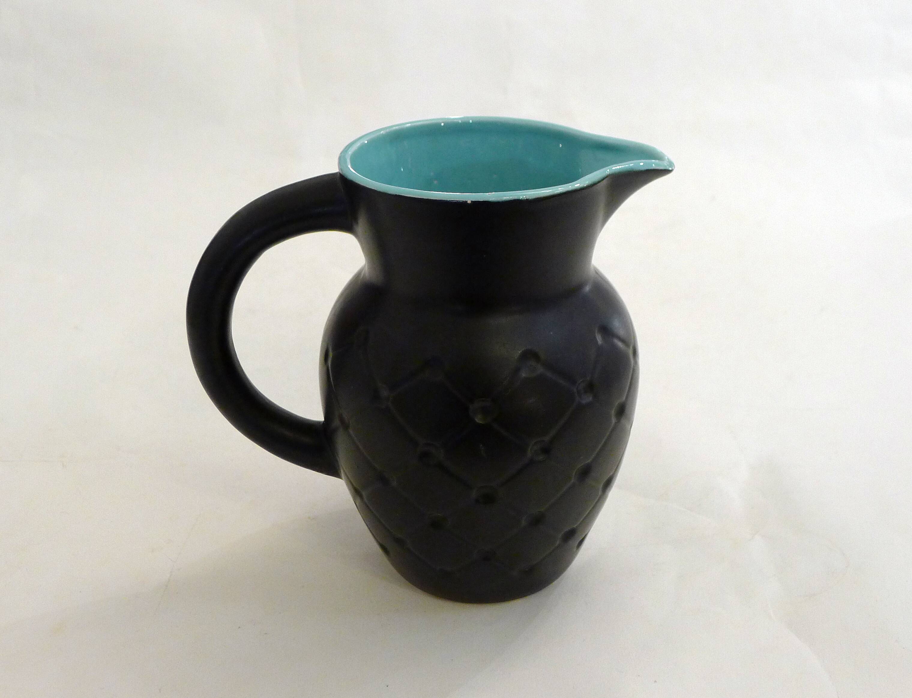 Pitcher "Net" 1950s by Poet-Laval France