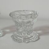 Set of 2 Reims glass candle holders
