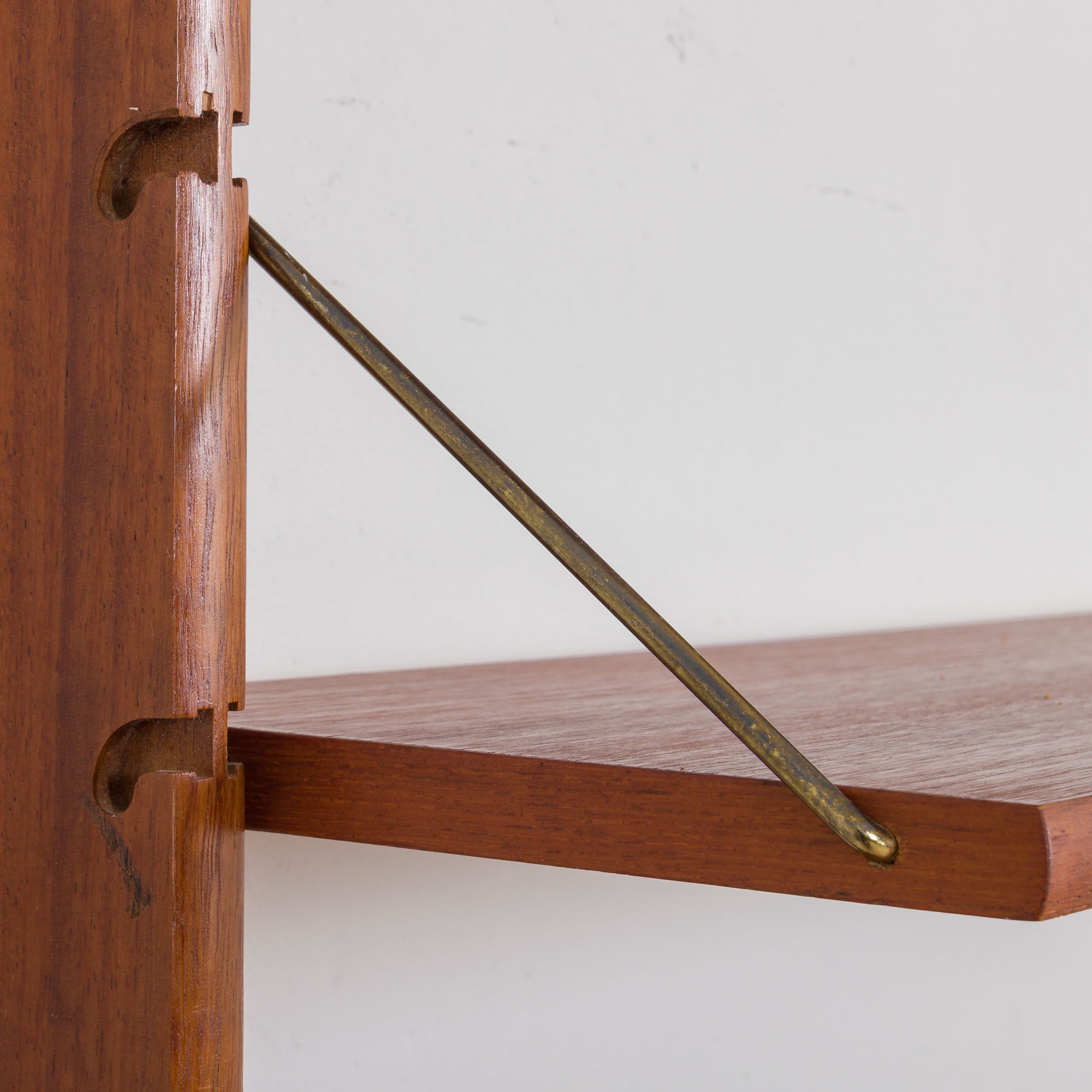 Norwegian free standing wall unit in teak by Torbjorn Afdal, 1960s