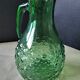 Carafe , pichet , broc à eau en verre vert VEA