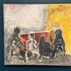 Original Danish Oil on Canvas“Figurative Composition” by Max Bilde