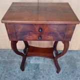 Work table - In mahogany and mahogany veneer - 19th century
