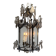 Louis XV style lantern in blackened brass adorned with cut crystal pendants, circa 1900.