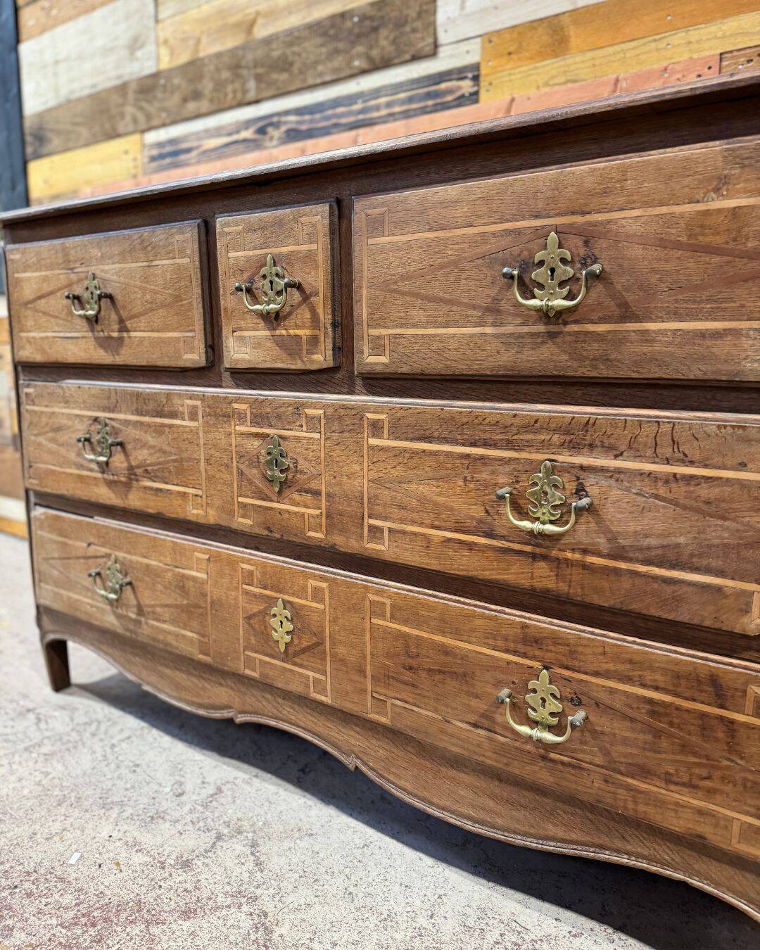 19th-century oak chest of drawers