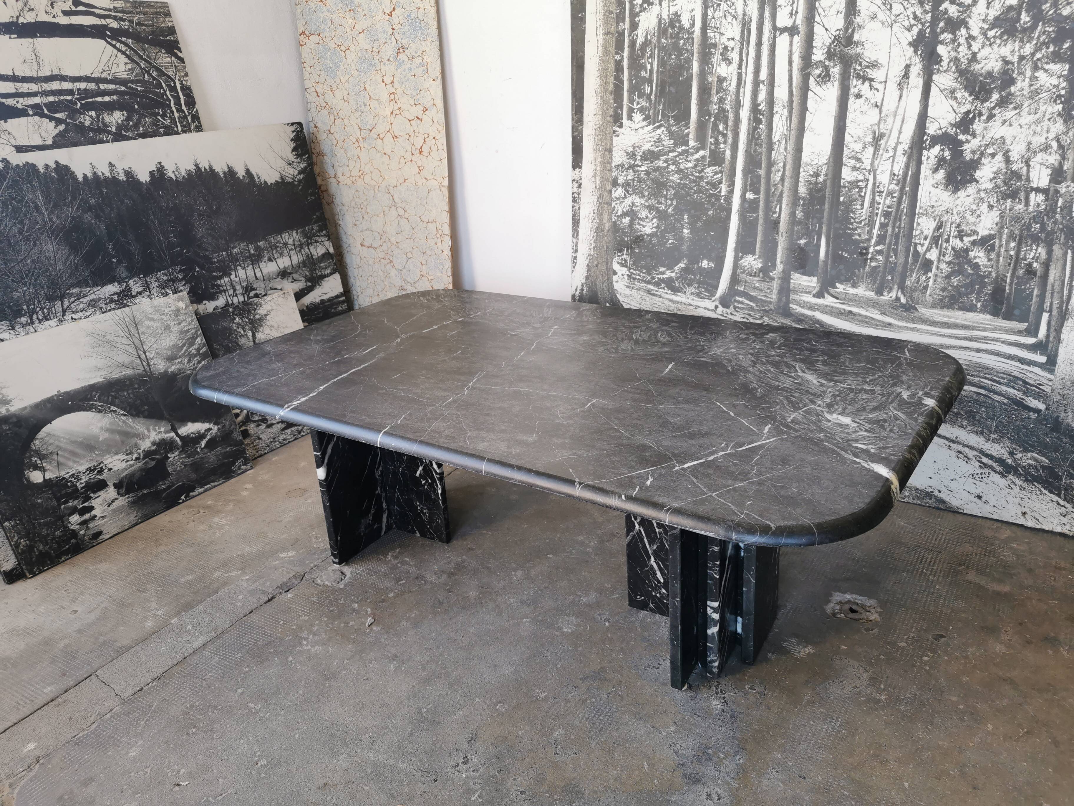 Black marble coffee table