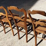 4 chairs Louis Philippe canné
