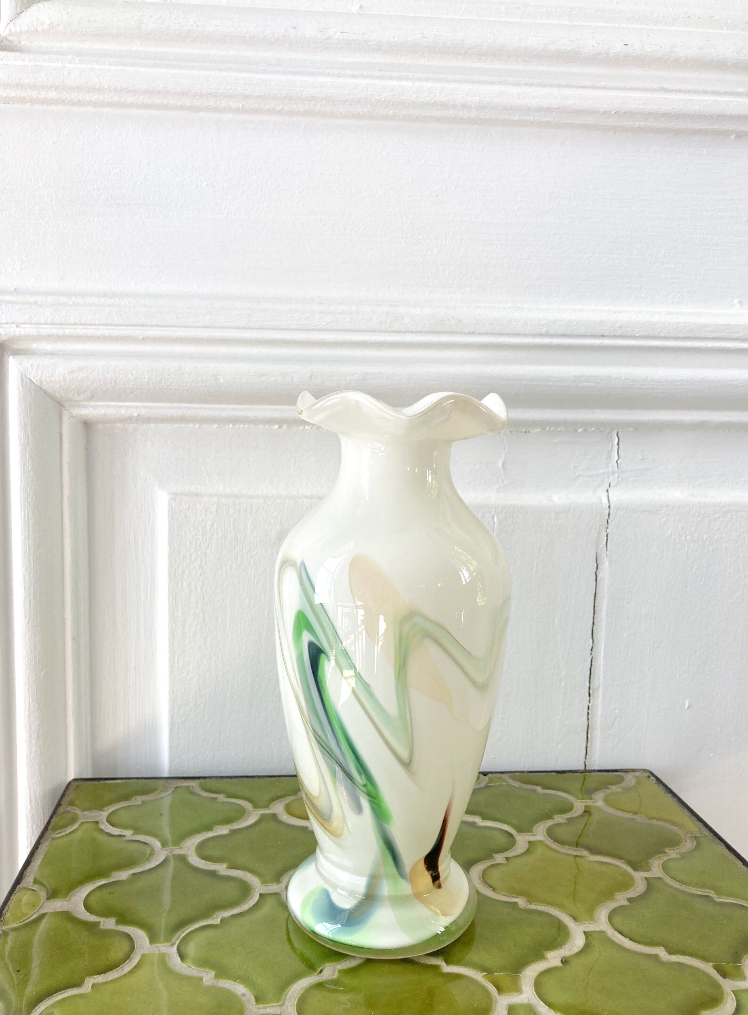 Murano style glass vase