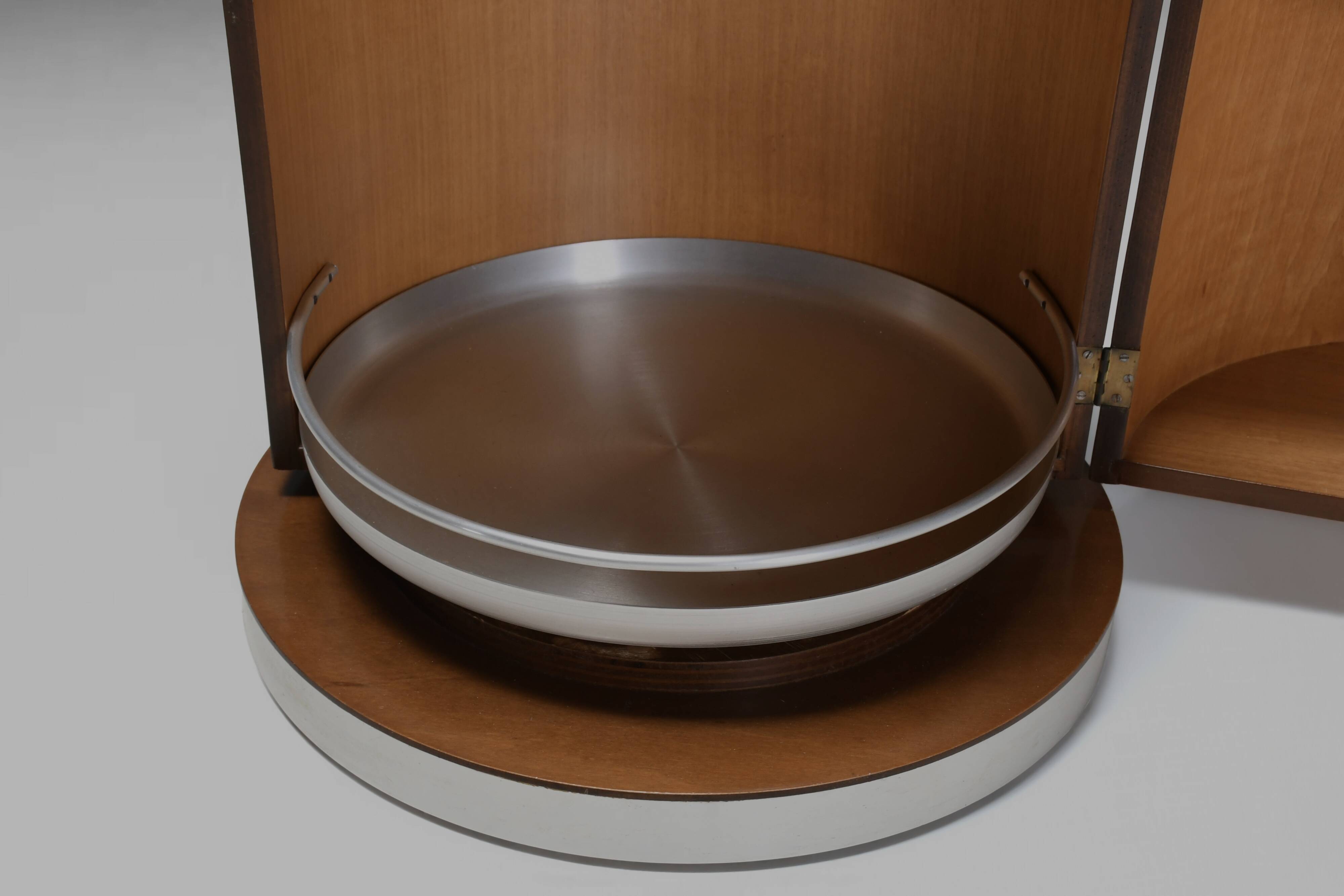 Set of Round Wooden Dry Bars by Mario Sabot, Italy 1970s