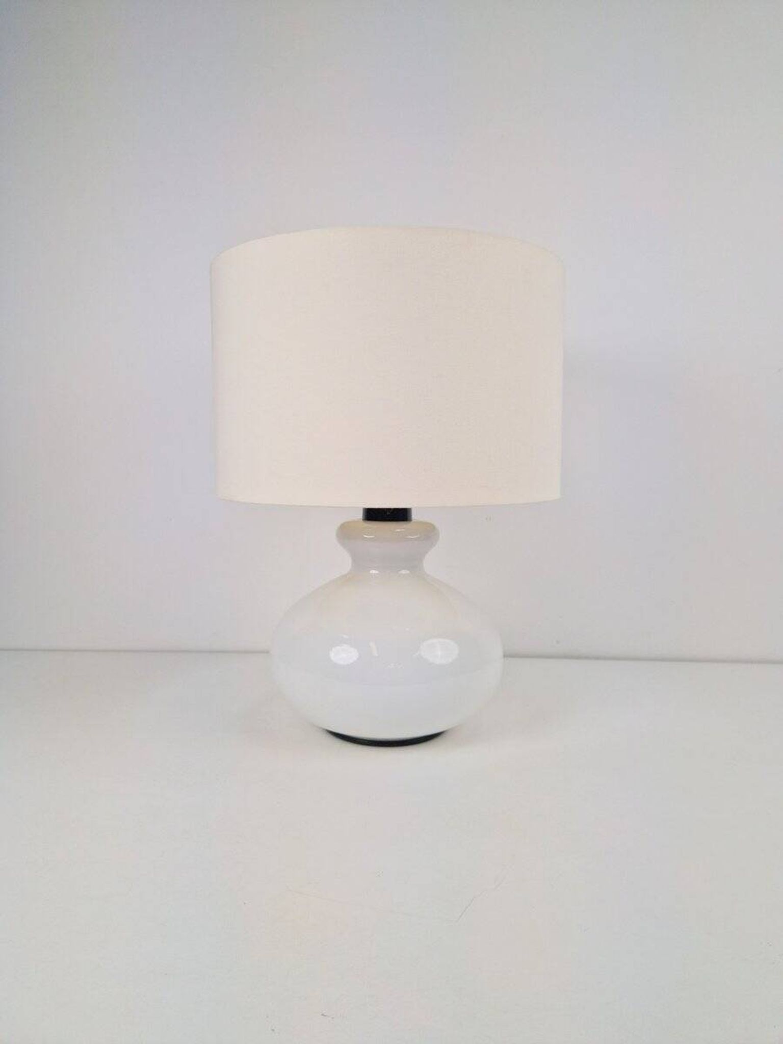 Vintage Glass Table Lamp from Dijkstra, 1960s