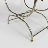 Neoclassical swan-headed curule circa 1960