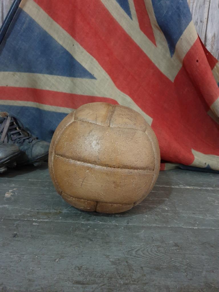 Vintage leather soccer ball