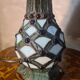 lamp with 2 lights, stained glass, handmade lead solder, Tiffany style