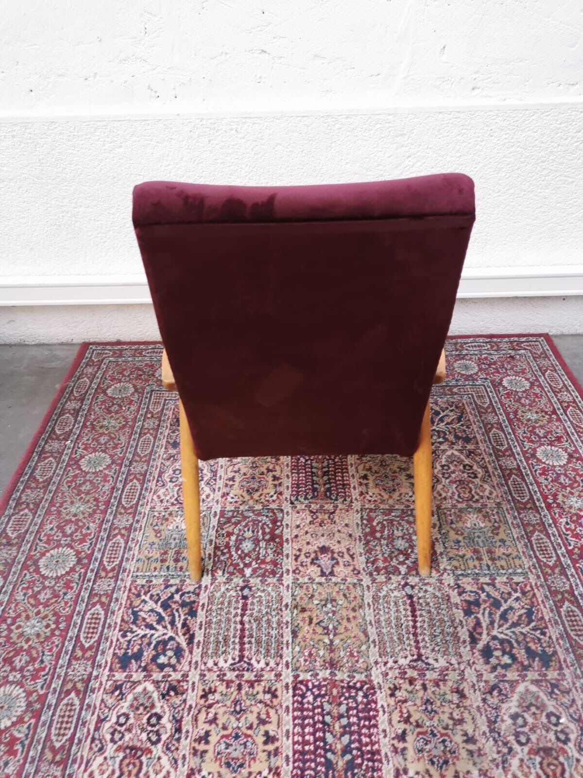 Vintage velvet armchair