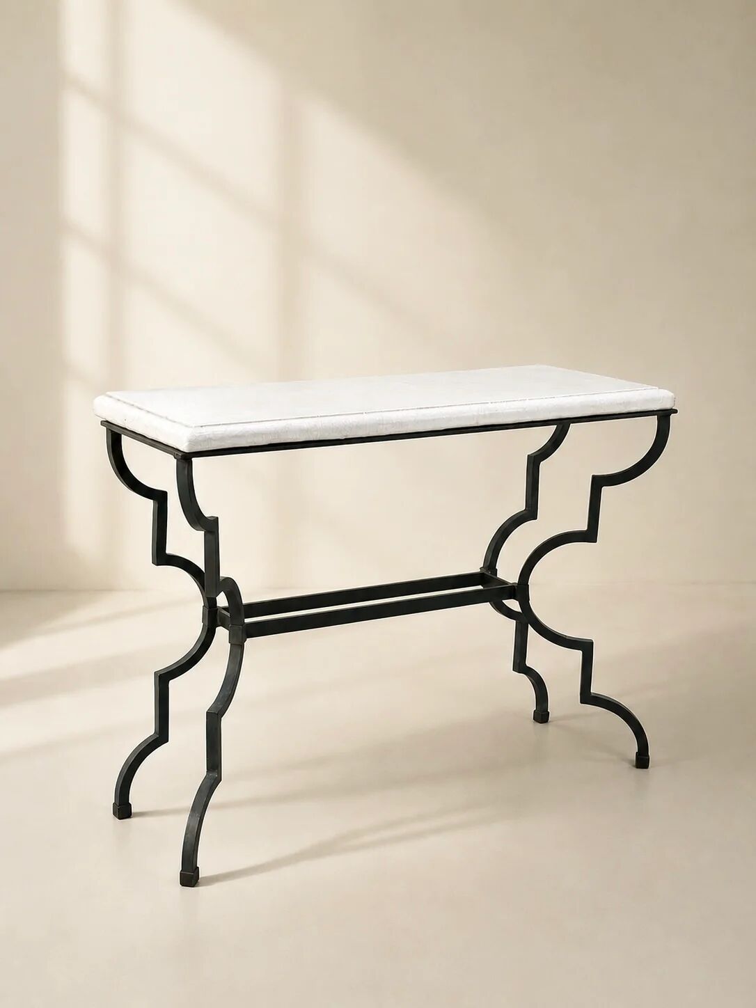 Forged Iron Neoclassical Console Table, Italy 1950’s