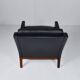 Leather and rosewood armchair by Kai lyngfeldt-Larsen. Denmark