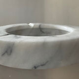 Vintage Carrara marble ashtray