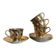 Vintage golden porcelain cups