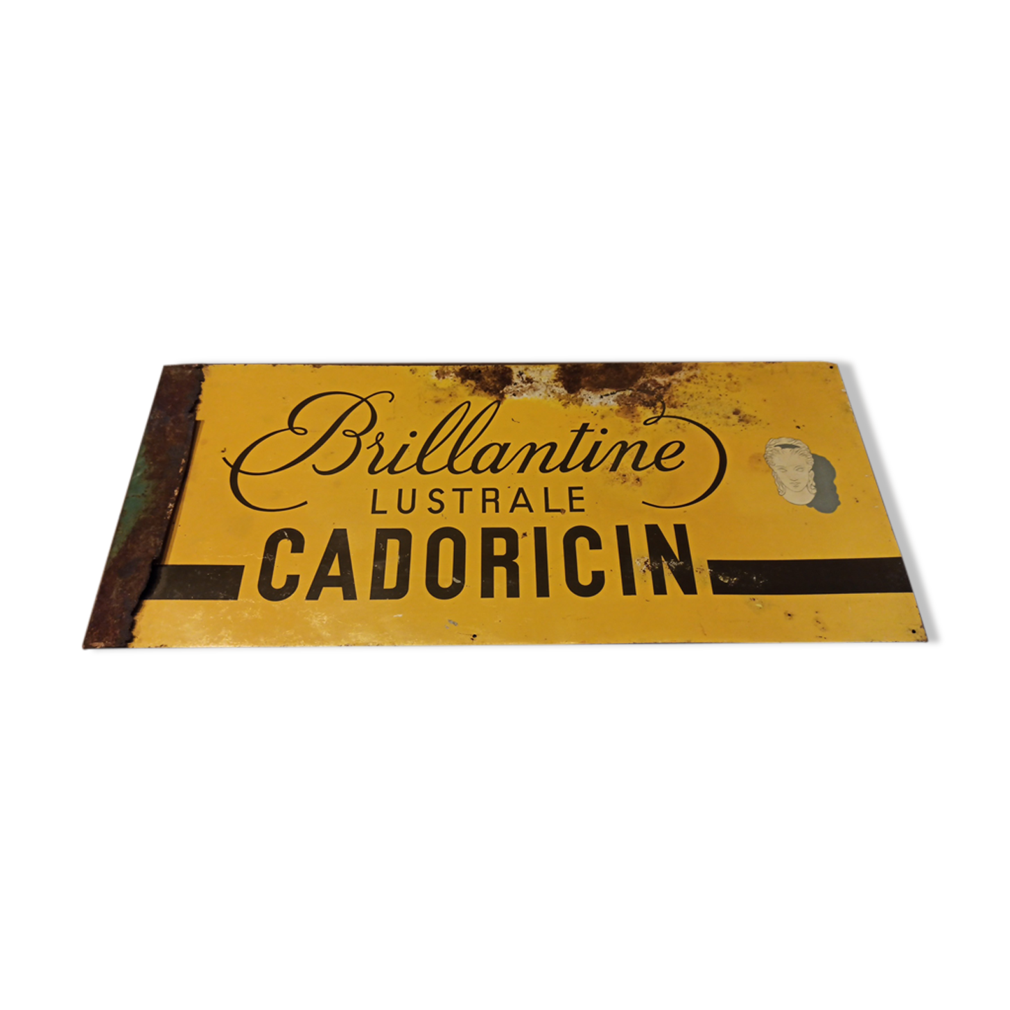 Old painted advertising sheet glossy lustral cadoricin