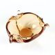 Art glass amber bowl by jan beranek for skrdlovice, czechoslovakia circa 1960